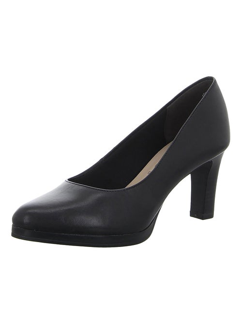 Escarpin Cuir Talon Tamaris - Kiabi