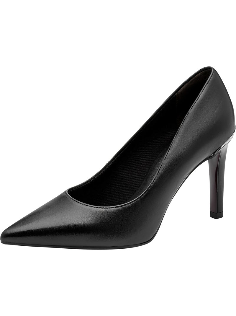 Escarpin cuir tamaris* Noir - Kiabi