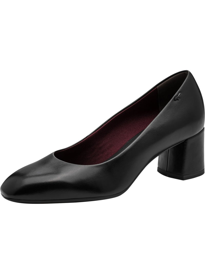 Escarpin cuir tamaris Noir - Kiabi
