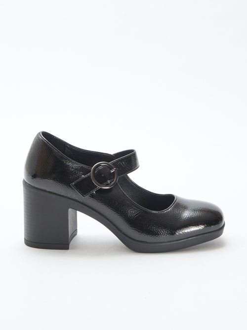 Escarpin en verni à talon - Kiabi