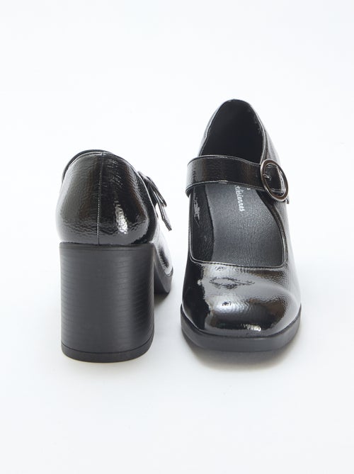 Escarpin en verni à talon - Kiabi