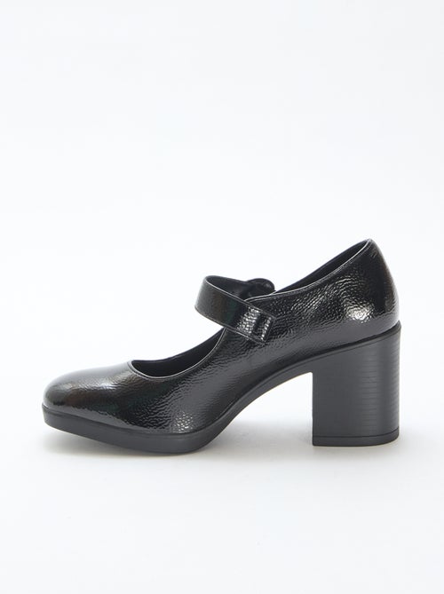 Escarpin en verni à talon - Kiabi
