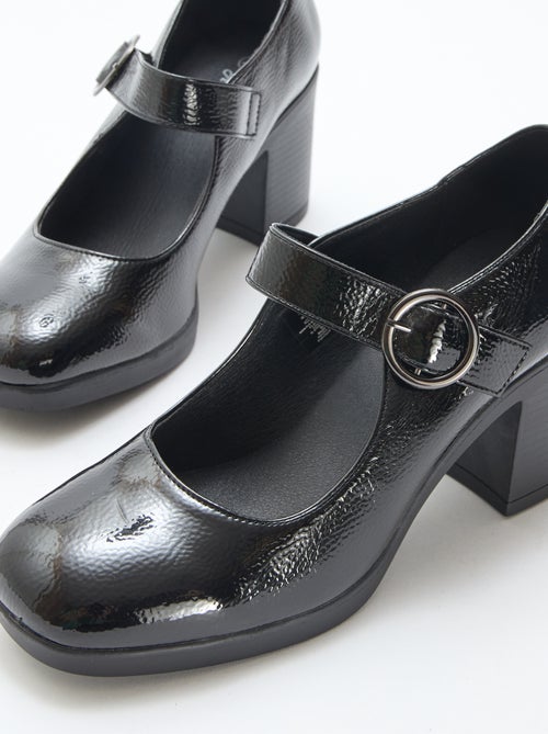 Escarpin en verni à talon - Kiabi