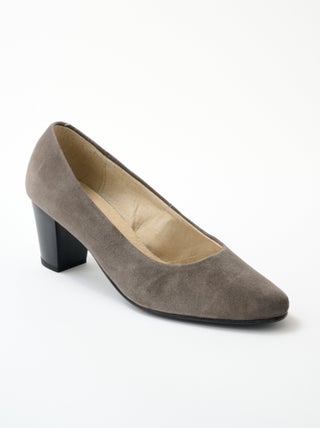 Escarpin largeur confort cuir bout rond