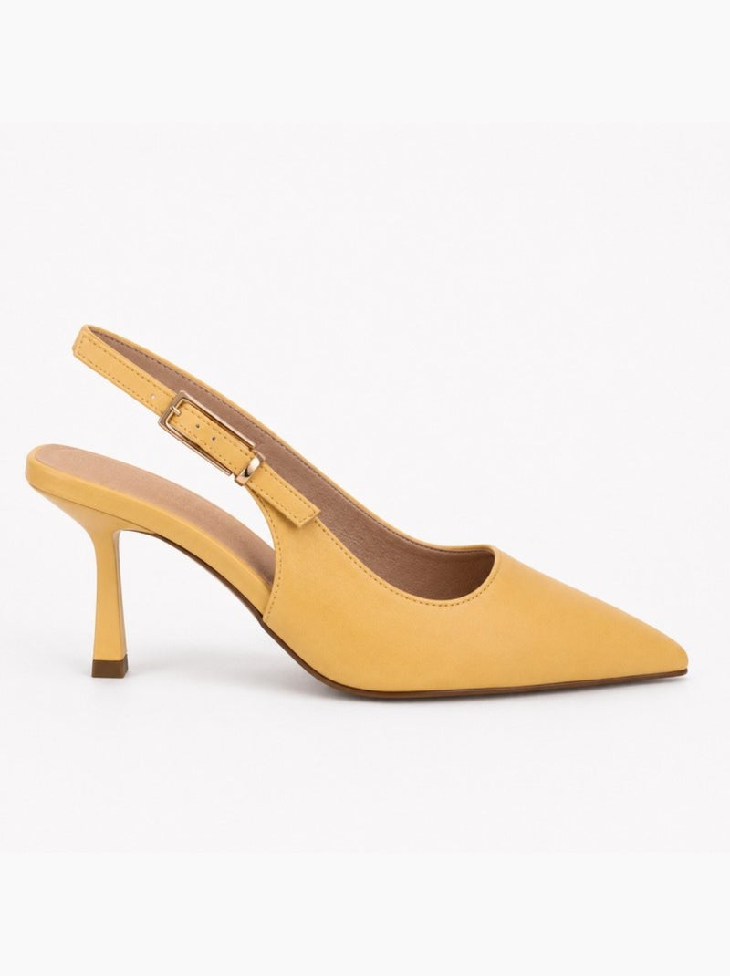 Escarpin matériau synthétique montevita Jaune - Kiabi