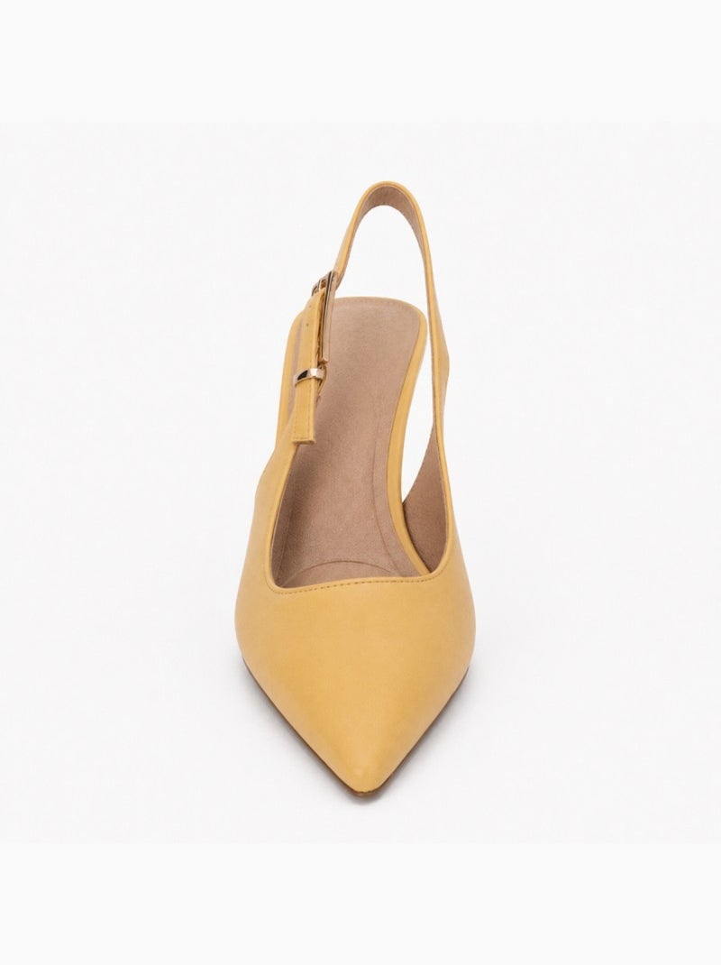 Escarpin matériau synthétique montevita Jaune - Kiabi