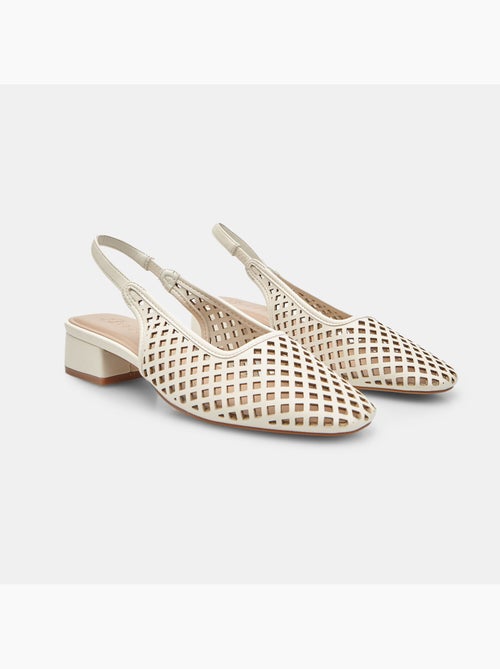 Escarpin slingback ajouré Bata - Kiabi
