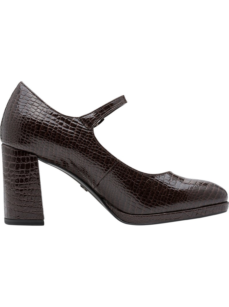 Escarpin talon à brides tamaris Marron - Kiabi