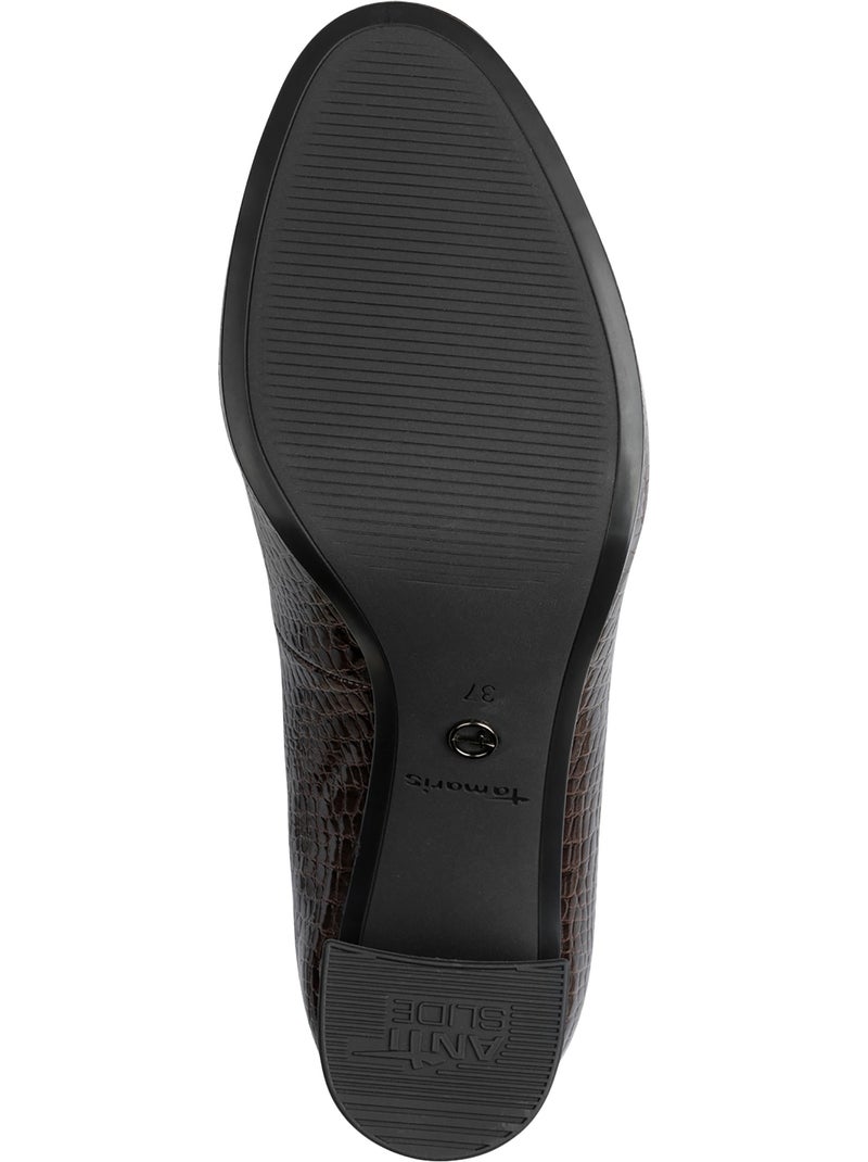 Escarpin talon à brides tamaris Marron - Kiabi