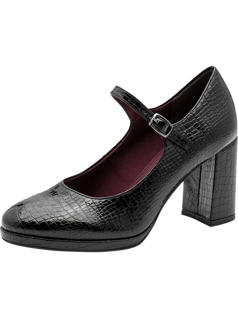 Escarpin talon à brides tamaris Noir - Kiabi