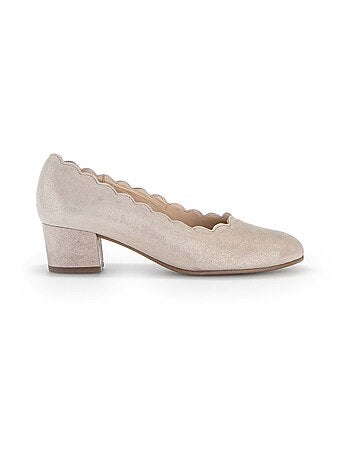Escarpins -dorés en cuir métallisé