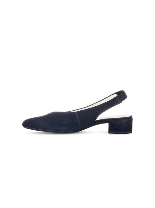 Escarpins à bride arrière bleu  en Nubuck - Kiabi