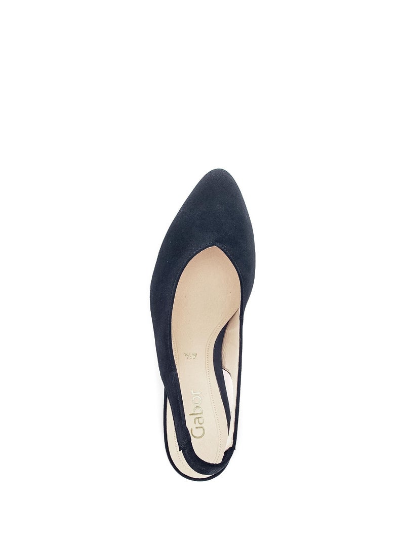 Escarpins à bride arrière bleu  en Nubuck Bleu - Kiabi