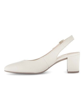 Escarpins à bride arrière en cuir lisse