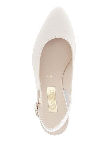 Escarpins à bride arrière en cuir lisse