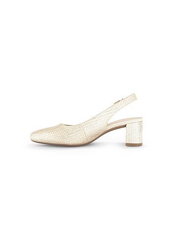 Escarpins à bride arrière en cuir tressé