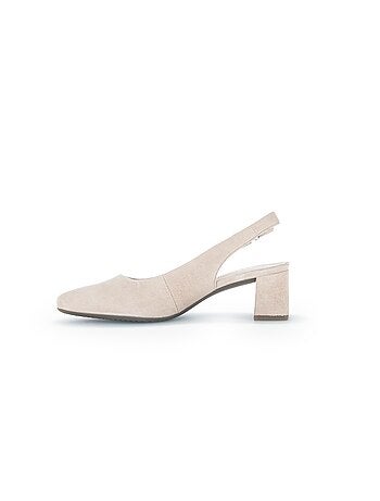 Escarpins à bride arrière en cuir velours