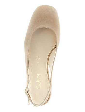 Escarpins à bride arrière en cuir velours