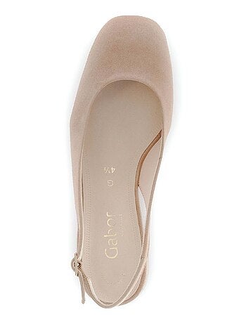 Escarpins à bride arrière en cuir velours