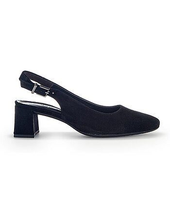 Escarpins à bride arrière en cuir velours