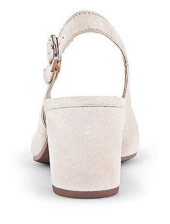 Escarpins à bride arrière en cuir velours