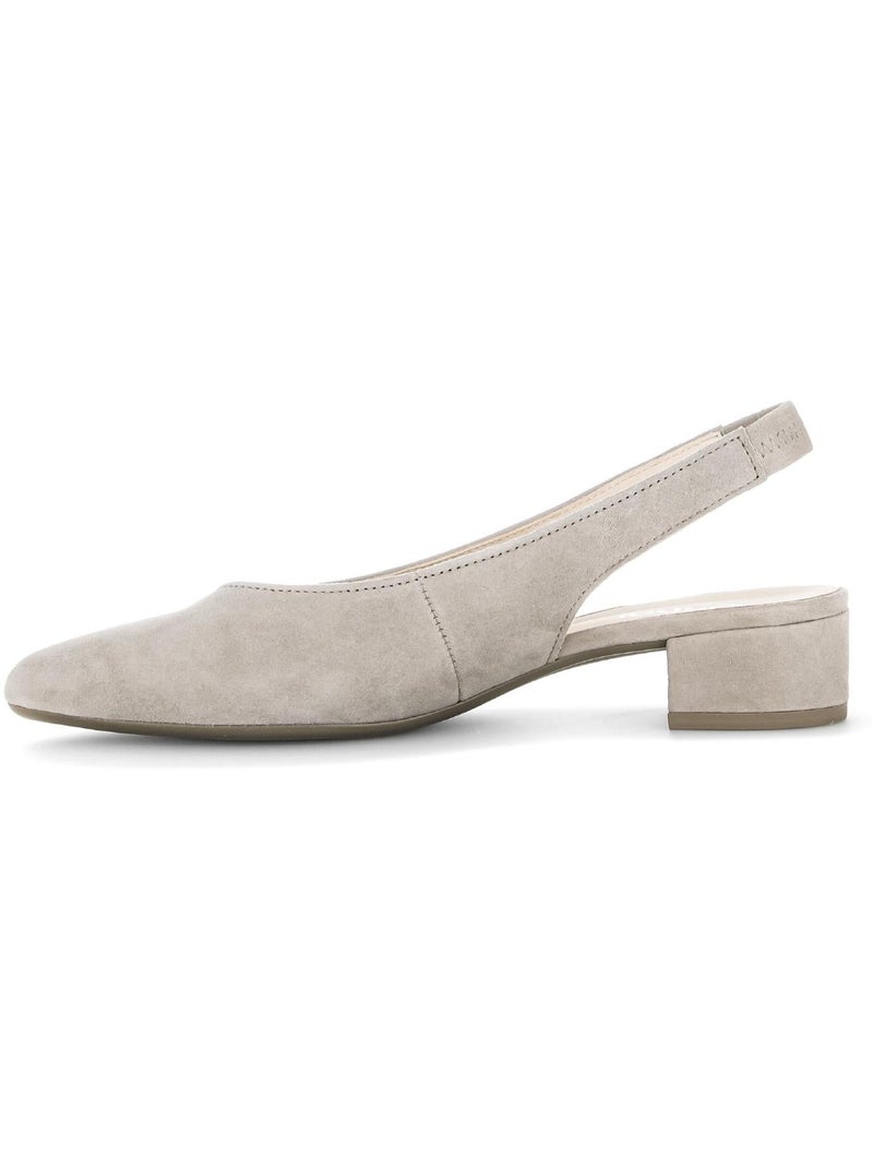 Escarpins à bride arrière  en Nubuck Beige - Kiabi