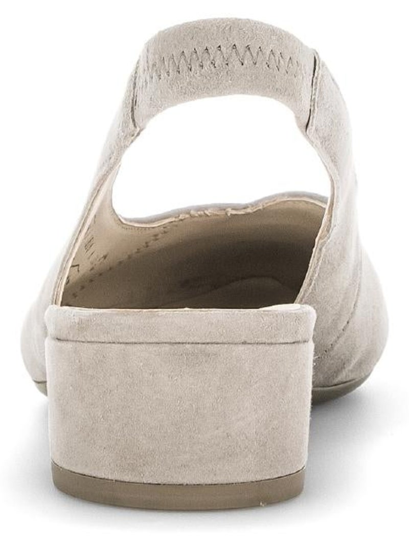 Escarpins à bride arrière  en Nubuck Beige - Kiabi