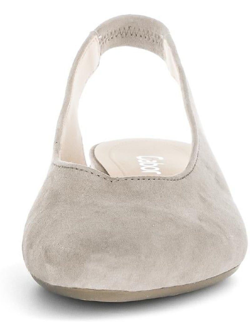 Escarpins à bride arrière  en Nubuck Beige - Kiabi