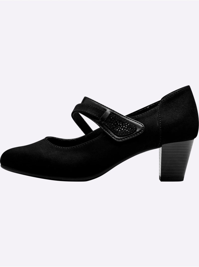 Escarpins à Bride Largeur Pied Fort - Taille Standard - Witt Noir - Kiabi