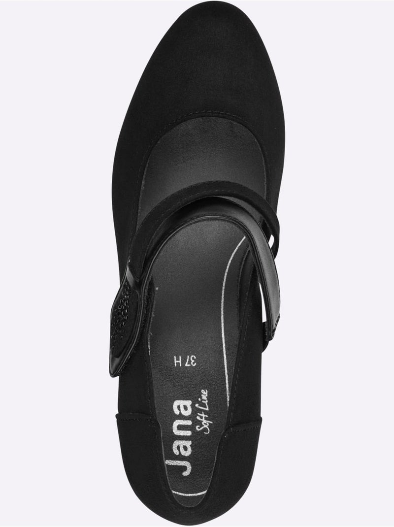 Escarpins à Bride Largeur Pied Fort - Taille Standard - Witt Noir - Kiabi