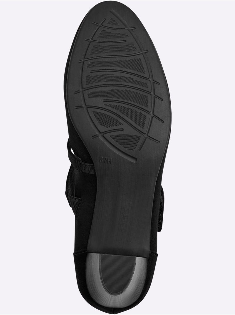 Escarpins à Bride Largeur Pied Fort - Taille Standard - Witt Noir - Kiabi