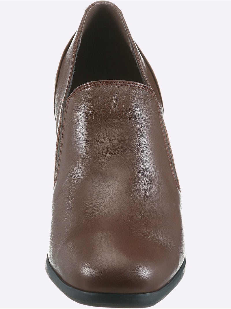 Escarpins à front haut largeur pied normal - taille standard - witt Marron - Kiabi