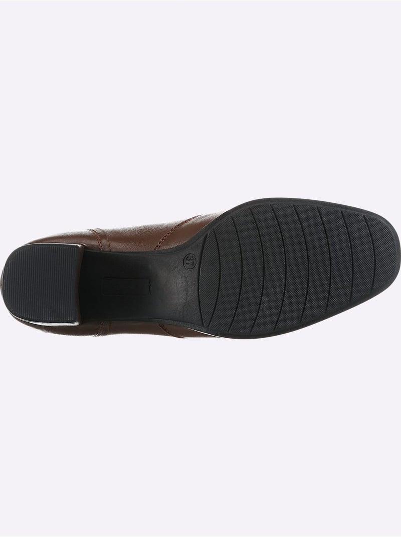 Escarpins à front haut largeur pied normal - taille standard - witt Marron - Kiabi