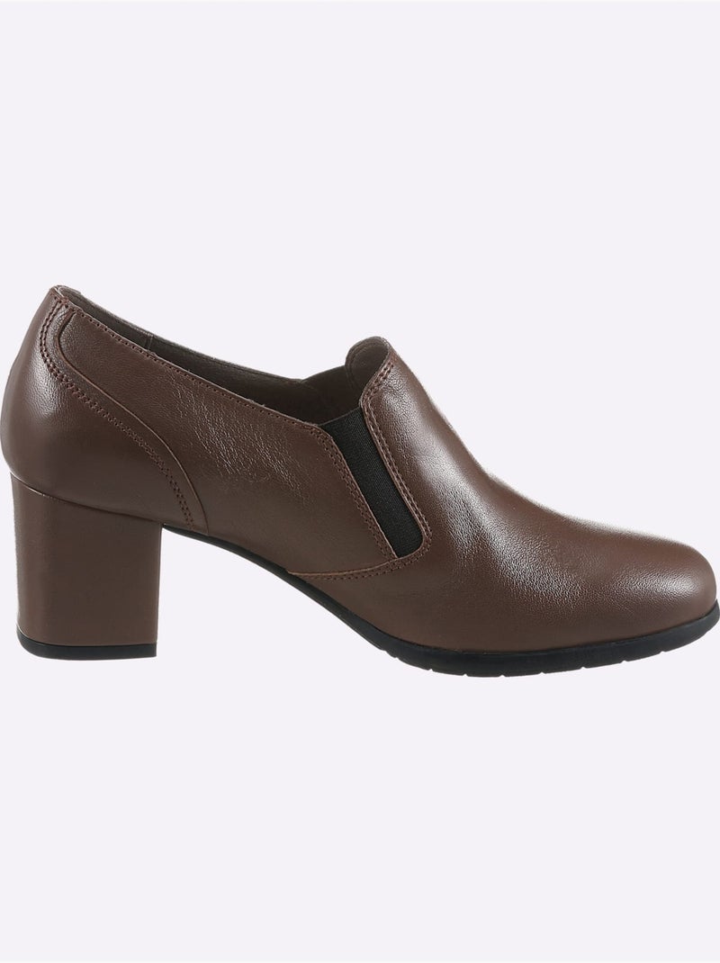Escarpins à front haut largeur pied normal - taille standard - witt Marron - Kiabi