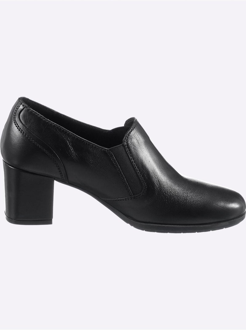 Escarpins à front haut largeur pied normal - taille standard - witt Noir - Kiabi