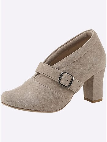 Escarpins à Front Haut Textile Doux En Synthétique Velours - Taille Standard - Helline