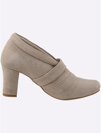 Escarpins à Front Haut Textile Doux En Synthétique Velours - Taille Standard - Helline
