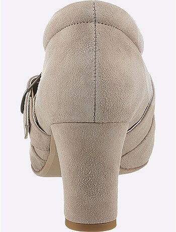 Escarpins à Front Haut Textile Doux En Synthétique Velours - Taille Standard - Helline