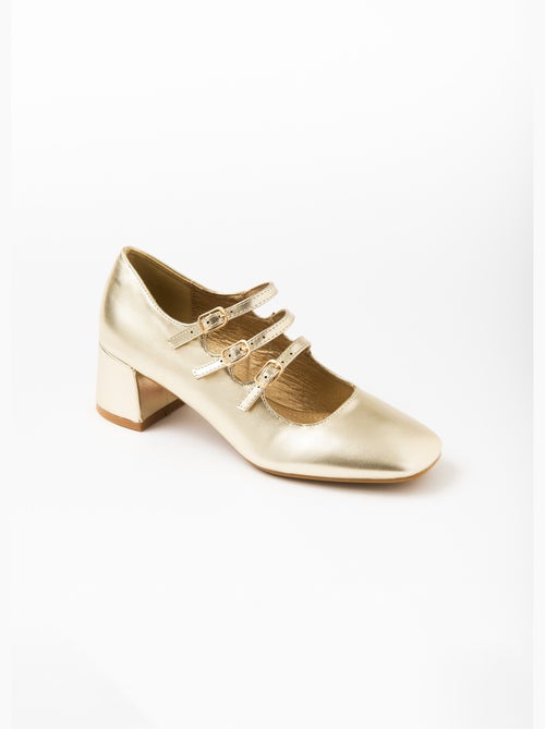 Escarpins à talon, 3 brides style babies - AFIBEL - Kiabi