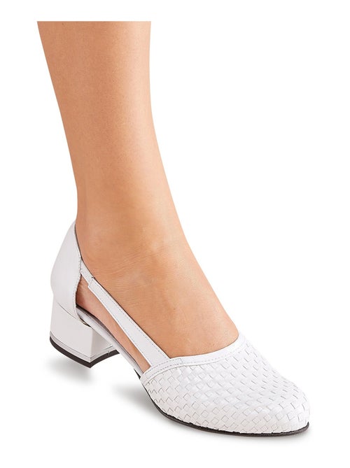 Escarpins à talon cuir - Kiabi