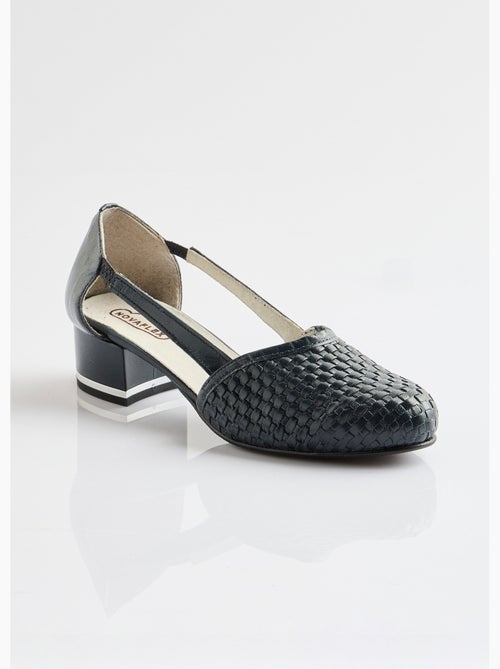 Escarpins à talon cuir - Kiabi