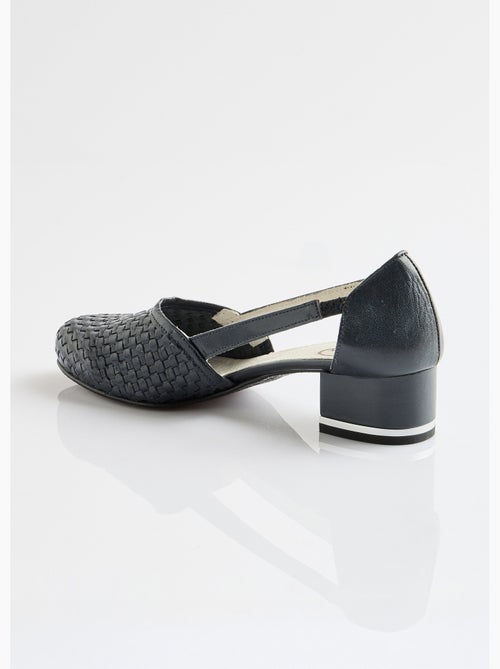 Escarpins à talon cuir - Kiabi