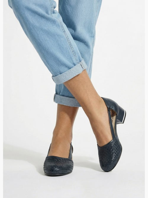 Escarpins à talon cuir - Kiabi