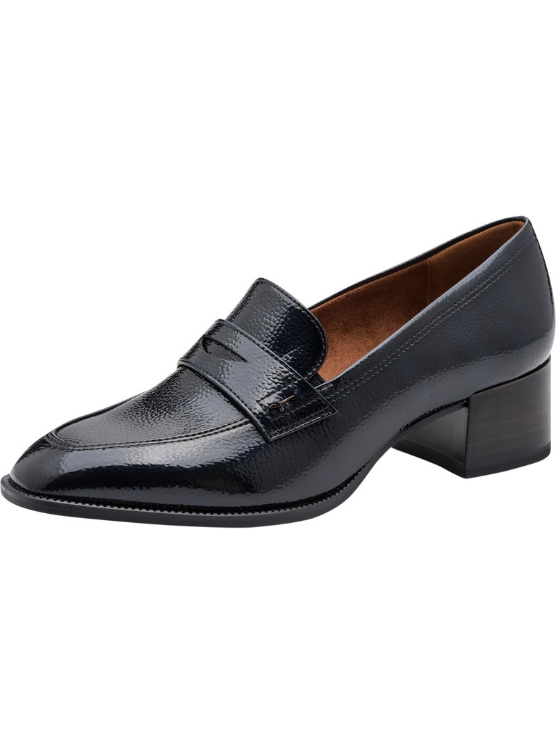 Escarpins à talon cuir tamaris Bleu marine - Kiabi