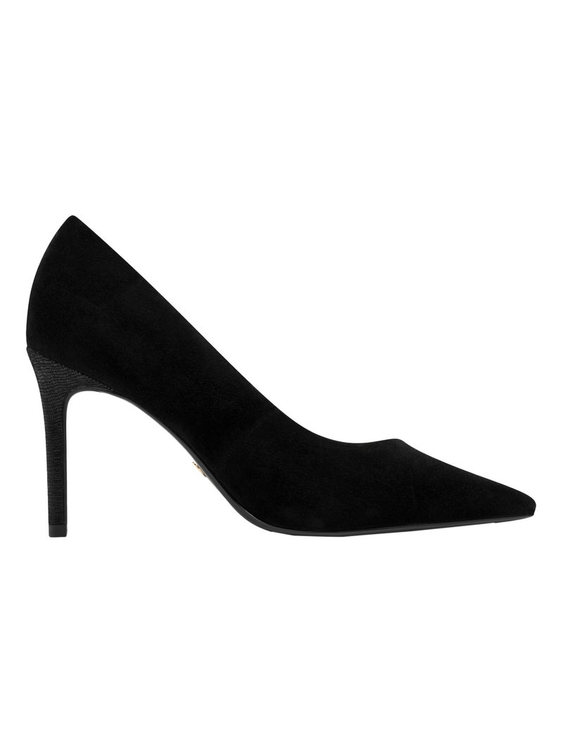 Escarpins A Talon Cuir Tamaris Noir - Kiabi