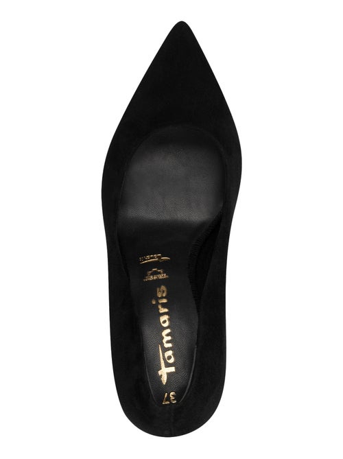 Escarpins A Talon Cuir Tamaris - Kiabi