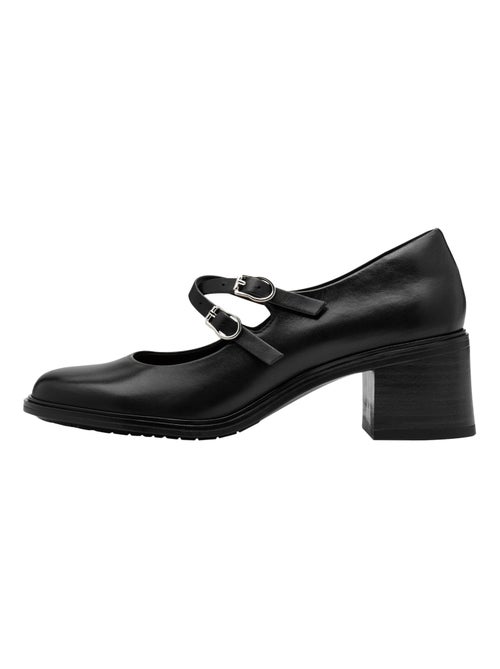 Escarpins A Talon Cuir Tamaris - Kiabi