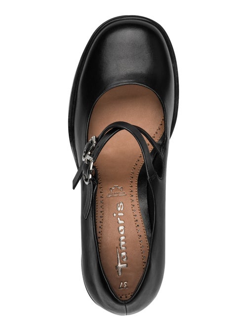 Escarpins A Talon Cuir Tamaris - Kiabi