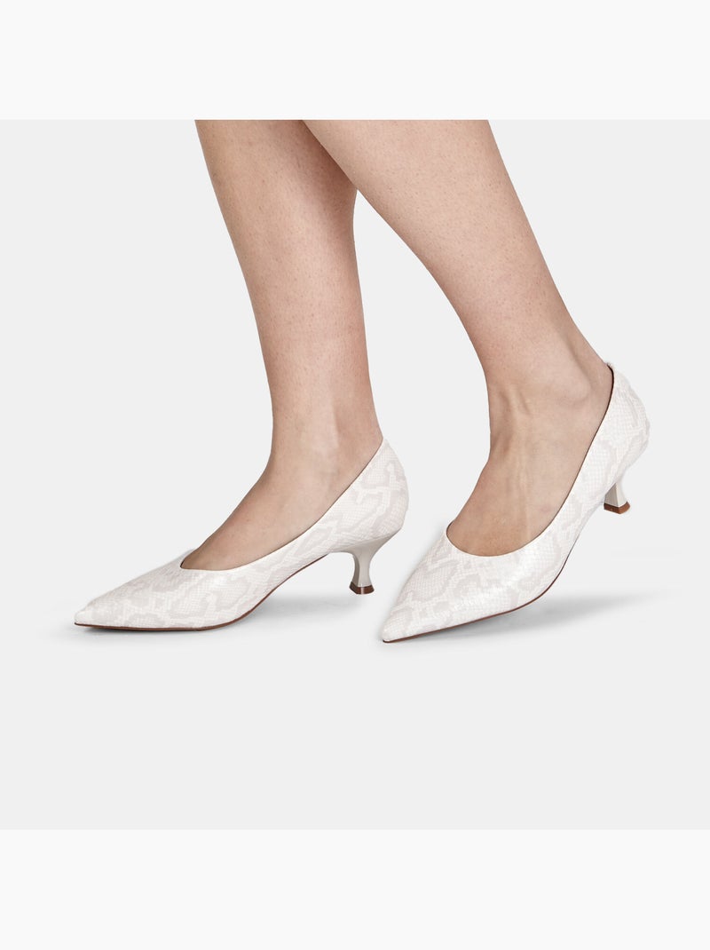 Escarpins à talon et bout pointu Bata Blanc - Kiabi