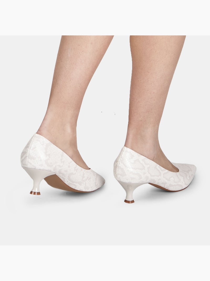 Escarpins à talon et bout pointu Bata Blanc - Kiabi
